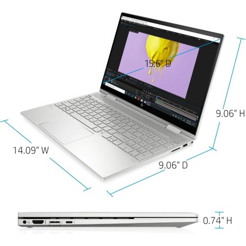 에이치피 2020 Newest HP Envy 2-in-1 15.6 IPS FHD Touch Screen Laptop, Intel 11th Gen i5-1135G7, 16GB DDR4 RAM, 256GB SSD, Intel iRIS Xe Graphics, Backlit Keyboard, Bundle Woov Sleeve, Windo