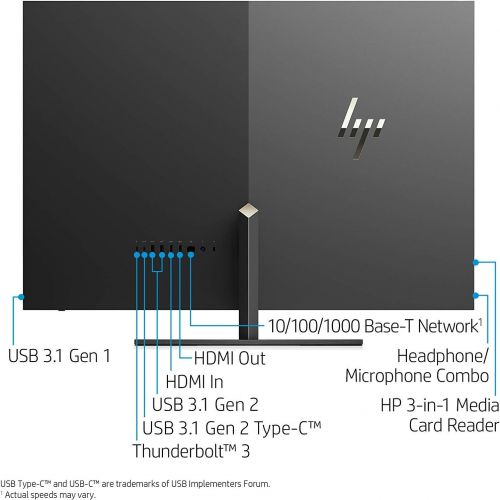 에이치피 HP Envy 32 Desktop 8TB SSD 64GB RAM Extreme (Intel Core i9-10900 Processor with Turbo Boost to 5.20GHz, 64 GB RAM, 8 TB SSD, 32 4K UHD (3840 x 2160), Win 10) PC Computer All-in-One