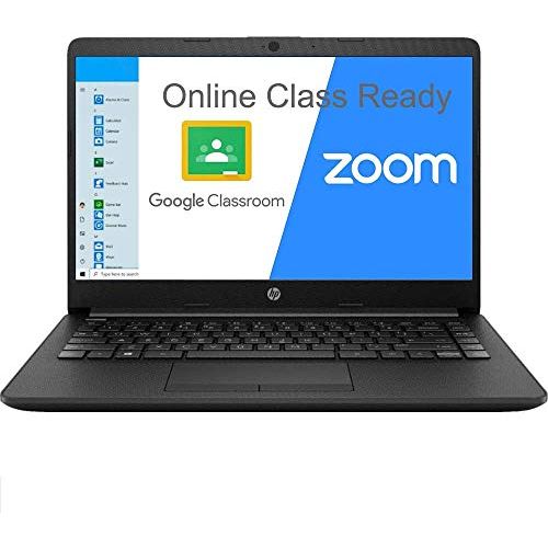 에이치피 HP 14 14.0 Laptop Computer/ AMD Athlon Silver 3050U Up to 3.2GHz (Beats i3-7130u)/ 4GB DDR4 RAM/ 128GB SSD/ Webcam/ Type-C/ Microphones/ Black/ Online Class Ready/ Windows 10 Home