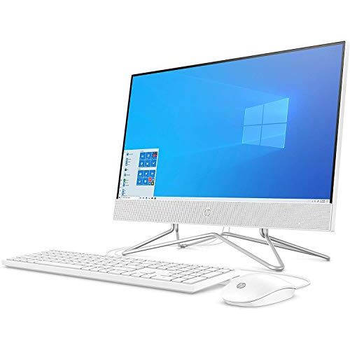 에이치피 HP 24-inch All-in-One Desktop Computer, AMD Athlon Silver 3050U Processor, 16 GB RAM, 256 GB SSD, DVD-Writer, Windows 10 Home(White),w/ 9H HDMI Cable