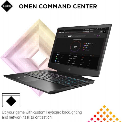 에이치피 HP OMEN 15.6 FHD IPS Premium Gaming Laptop Intel Core i7-10750H 16GB RAM 512GBSSD +1TBHDD NVIDIA GeForce GTX 1660 Ti Backlit Keyboard Windows 10 with Mouse and Headset Bundle