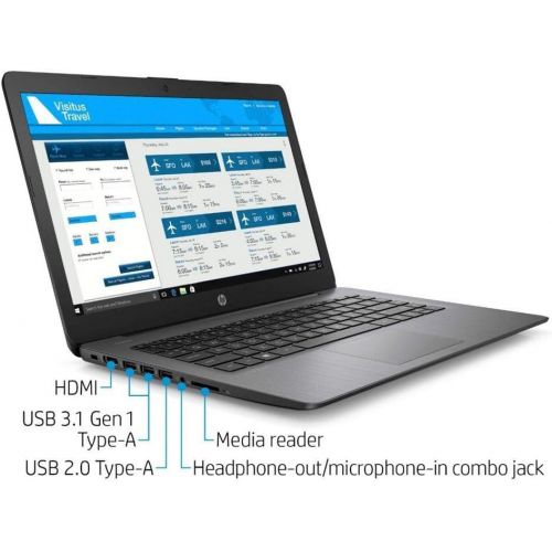 에이치피 HP Stream 14 HD WLED-backlit Student Laptop, AMD A4-9120e, 4GB DDR4, Radeon R3, 64GB eMMC, Wi-Fi 5 (2x2), Bluetooth 5, Webcam, Windows 10 S, Accessory Bundle, Wireless Mouse, 1-Yr