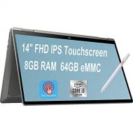 HP Chromebook x360?2-in-1 Laptop?14 FHD IPS WLED Touchscreen Intel Core i3-10110U (Beats i5-7200U) 8GB DDR4 64GB eMMC FP Backlit?KB B&O Chrome OS + Pen