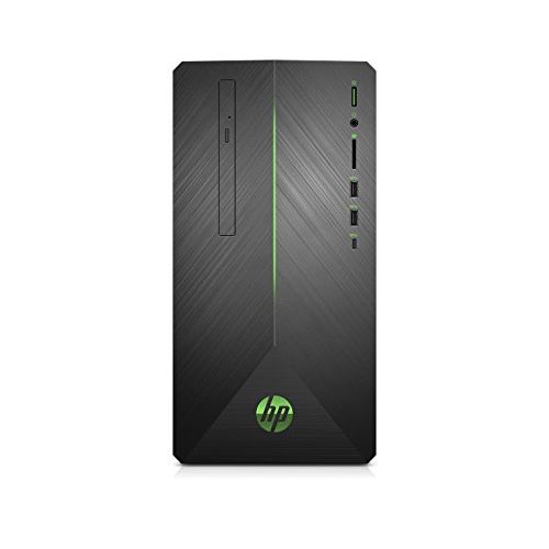 에이치피 HP Pavilion Gaming Desktop Computer, AMD Ryzen 5 2400G, NVIDIA GeForce GTX 1060, 16GB RAM, 1TB hard drive, 128GB SSD, Windows 10 (690-0048, Black) (3LB74AA#ABA)