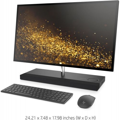 에이치피 HP Envy 27-Inch All-in-One Computer, Intel Core i7-8700T, NVIDIA GeForce GTX 1050, 16GB RAM, 1TB Hard Drive, 256GB SSD, Windows 10 (27-b210, Ash Silver)