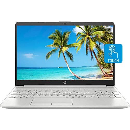 에이치피 HP Laptop, 15.6 HD Touchscreen, 10th Gen Intel Core i5-1035G1 Processor 1.0GHz to 3.6GHz, 12GB DDR4 Memory, 512GB PCIe SSD, Backlit Keyboard, HDMI, Windows 10 Home, Silver, KKE Mou