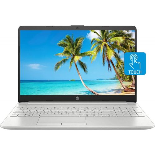 에이치피 HP Laptop, 15.6 HD Touchscreen, 10th Gen Intel Core i5-1035G1 Processor 1.0GHz to 3.6GHz, 12GB DDR4 Memory, 512GB PCIe SSD, Backlit Keyboard, HDMI, Windows 10 Home, Silver, KKE Mou