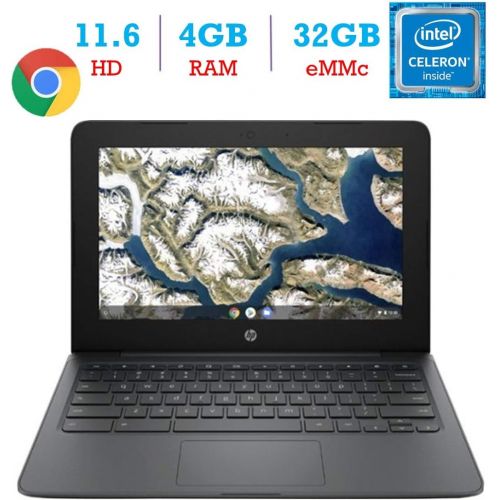 에이치피 HP 11.6’’ Chromebook HD Anti-Glare Display Laptop PC, Intel Celeron N3350 up to 2.4GHz Processor, 4GB LPDDR4, 32GB eMMC, WiFi, Webcam, Stereo Speakers , Bluetooth, Google Chrome OS