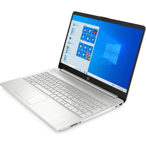 에이치피 HP 15z Laptop, 15.6 HD Screen, AMD Athlon 3050U Processor, 8GB RAM, 128GB SSD, Webcam, 1-Year Microsoft 365, Windows 10 Home, Wireless Mouse, Sleeve, Silver