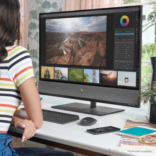 에이치피 HP ENVY 32 All-in-One PC, 9th Gen Intel Core i7-9700 Processor, 4K UHD monitor, NVIDIA GeForce RTX 2060 graphics (6 GB), 32 GB RAM, 32 GB Intel Optane, 1 TB SSD, Windows 10 (32-a00