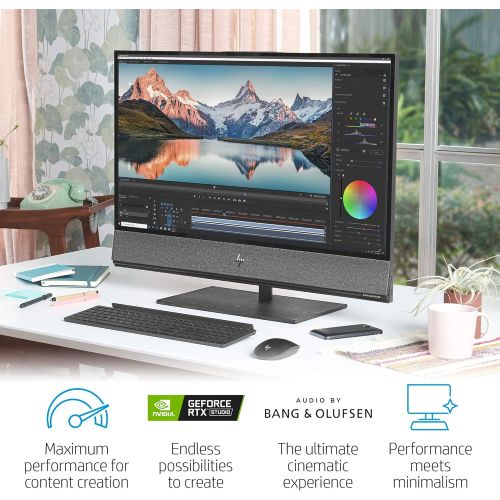 에이치피 HP ENVY 32 All-in-One PC, 9th Gen Intel Core i7-9700 Processor, 4K UHD monitor, NVIDIA GeForce RTX 2060 graphics (6 GB), 32 GB RAM, 32 GB Intel Optane, 1 TB SSD, Windows 10 (32-a00