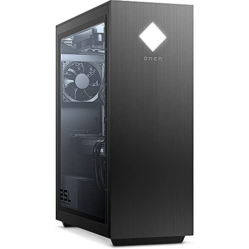 에이치피 HP OMEN 25L Gaming Desktop PC, Intel Core i7-10700F, NVIDIA GeForce GTX 1660 Super, HyperX 16 GB DDR4 RAM, 512 GB PCIe NVMe SSD Storage, RGB Lighting (GT12-0041, 2020 Model)