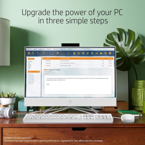 에이치피 2021 HP 22 All in One Desktop, 22 FHD Display, Intel Celeron G5905T Processor, 8GB DDR4 Memory, 512GB PCIe NVMe M.2 SSD, Pop-up Webcam, DVD-RW, USB Wired Mouse & Keyboard, Windows