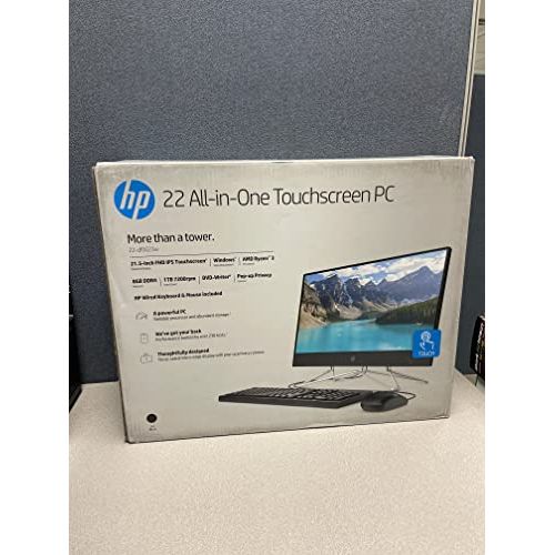 에이치피 HP 22-DF AMD Ryzen 3 3250U 8GB 1TB HDD 21.5-Inch Full HD Touch Screen All-in-One PC