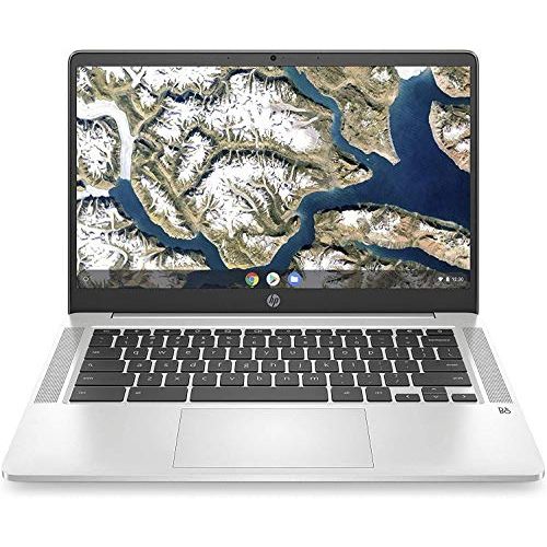 에이치피 HP Chromebook 14 FHD IPS Anti-Glare Laptop, Intel Celeron N4000 up to 2.6GHz, 4GB DDR4, 64GB eMMC, Wi-Fi, Bluetooth, Webcam, Chrome OS, Sleeve, Wireless Mouse & TWE 64GB Flash Driv