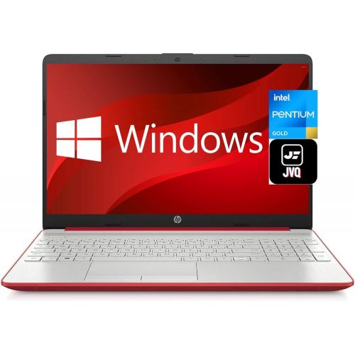 에이치피 2022 Newest HP 15 15.6” HD Display Laptop Notebook, Intel Pentium Gold 6405U 2.4 GHz, 8GB DDR4 RAM, 256GB SSD, HDMI, USB-C, WiFi, Webcam, Win10, Scarlet Red +AllyFlex Mousepad, Onl