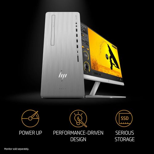 에이치피 HP Envy Desktop Computer, Intel Core i7-8700, NVIDIA GeForce GTX 1060, 16GB RAM, 2TB Hard Drive, 256GB SSD, Windows 10 (795-0050, Silver)