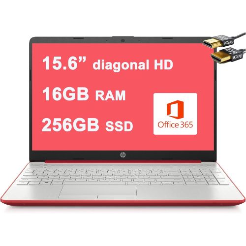 에이치피 HP Flagship Notebook 15 Laptop 15.6” Diagonal HD Display Intel Pentium Gold 6405U 16GB RAM 256GB SSD Intel UHD Graphics HDMI USB-C Webcam Win10 + HDMI Cable