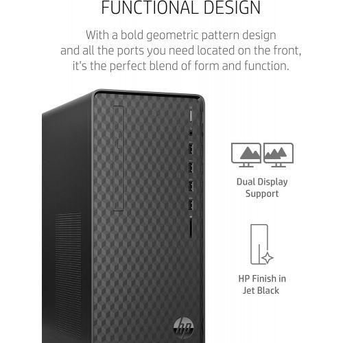 에이치피 HP Desktop PC, Intel Pentium Gold G6400 Processor, 8 GB of RAM, 256 GB SSD Storage, Windows 10 Home, High-Speed Performance Computer, 8 USB Ports, Business, Study, Videos, & Gaming