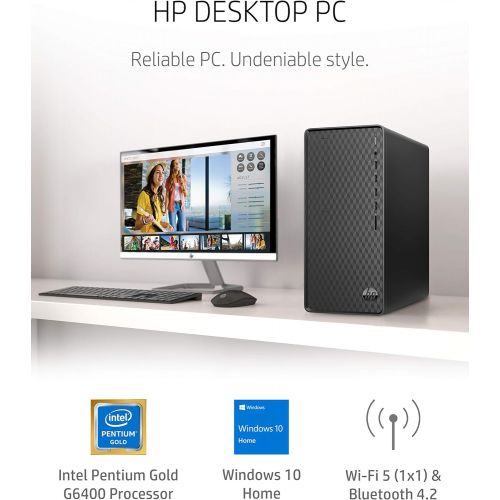 에이치피 HP Desktop PC, Intel Pentium Gold G6400 Processor, 8 GB of RAM, 256 GB SSD Storage, Windows 10 Home, High-Speed Performance Computer, 8 USB Ports, Business, Study, Videos, & Gaming