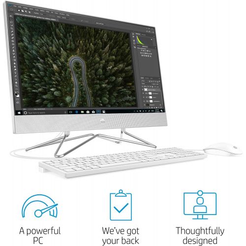 에이치피 HP 24-inch All-in-One Touchscreen Desktop Computer, AMD Ryzen 5 4500U Processor, 12 GB RAM, 512 GB SSD, Windows 10 Home (24-dp0160, Silver)