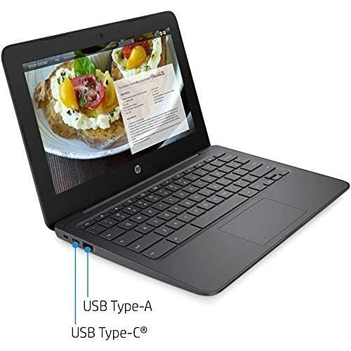 에이치피 Newest Flagship HP Chromebook, 11.6 HD (1366 x 768) Display, Intel Celeron N3350, 4GB RAM, 32GB eMMC, Chrome OS, HD Graphics 500, 11A-NB0013DX, Ash Gray, Bundle with 128GB MicroSD