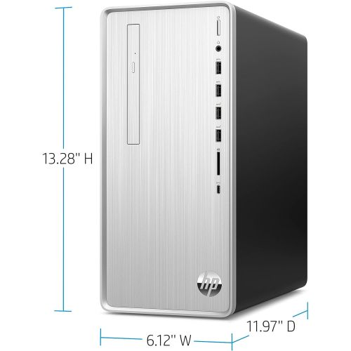 에이치피 2022 Newest HP Pavilion Desktop, 11th Gen Intel Core i7-11700F 8-Core Processor, AMD Radeon RX 550 Graphics, 64GB RAM, 2TB SSD + 8TB HDD, DVD, HDMI, DisplayPort, DVI, Wi-Fi, Window