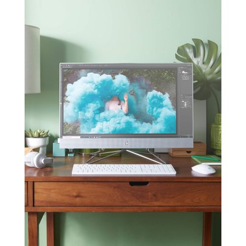 에이치피 HP 24 All-in-One PC, 11th Gen Intel i7-1165G7 Processor, 16 GB RAM, 512 GB SSD Storage, Full HD 23.8” Touchscreen, Windows 10 Home, Remote Work Ready, Wireless Mouse and Keyboard (