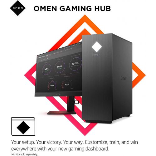 에이치피 2021 Newest HP OMEN 30L Gaming Desktop PC, AMD 8-Core Ryzen 7 5800X(Up to 4.7GHz), GeForce RTX 3060 Ti, HyperX 16 GB RAM, 1TB SSD+1TB HDD, Windows 10, 750W PSU, Liquid Cooling, RGB