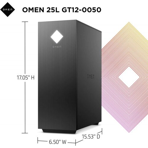 에이치피 2021 Newest HP OMEN 30L Gaming Desktop PC, AMD 8-Core Ryzen 7 5800X(Up to 4.7GHz), GeForce RTX 3060 Ti, HyperX 16 GB RAM, 1TB SSD+1TB HDD, Windows 10, 750W PSU, Liquid Cooling, RGB