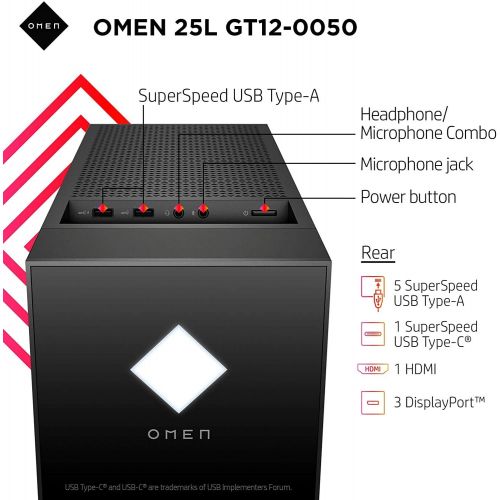 에이치피 2021 Newest HP OMEN 30L Gaming Desktop PC, AMD 8-Core Ryzen 7 5800X(Up to 4.7GHz), GeForce RTX 3060 Ti, HyperX 16 GB RAM, 1TB SSD+1TB HDD, Windows 10, 750W PSU, Liquid Cooling, RGB