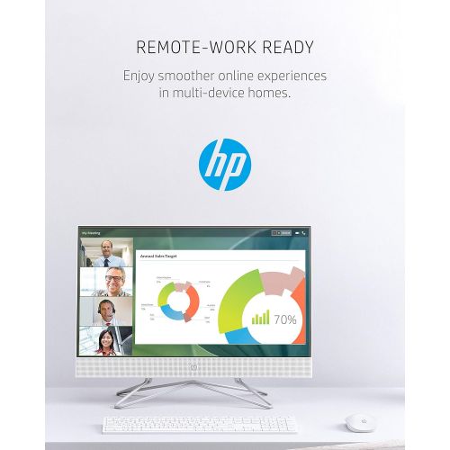 에이치피 HP 27 All-in-One PC, 11th Gen Intel Core i7-1165G7 Processor, 16 GB RAM, 512 GB SSD, 27 Full HD Touchscreen, Windows 10 Home, Wireless Mouse & Keyboard, Dual-Array Mic, 1080p Webca