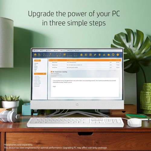 에이치피 HP 22 All-in-One PC, AMD Athlon Gold 3150U Processor, 4 GB RAM, 256 GB SSD, Full HD IPS 21.5-inch Anti-glare Display, Windows 10 Home, USB Mouse and Keyboard (22-df0022, 2020)