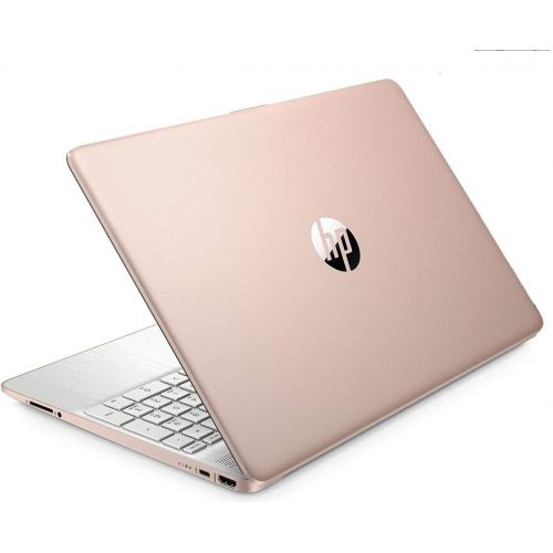 에이치피 2021 HP 15.6 HD Laptop Computer, AMD Athlon Silver N3050U, 4GB RAM, 128GB SSD, HDMI, USB-C, WiFi, Webcam, Windows 10 S with Office 365 for 1 Year, Mouse, Sleeve + Fairywren Card (R