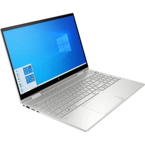 에이치피 HP Envy X360 2-in-1 15.6 FHD Widescreen LED Touch-screen Laptop Intel Quad Core i5-1035G1 16GB DDR4 RAM 512GB SSD Backlit Keyboard Fingerprint Windows 10 Home With Woov Mouse Pad B