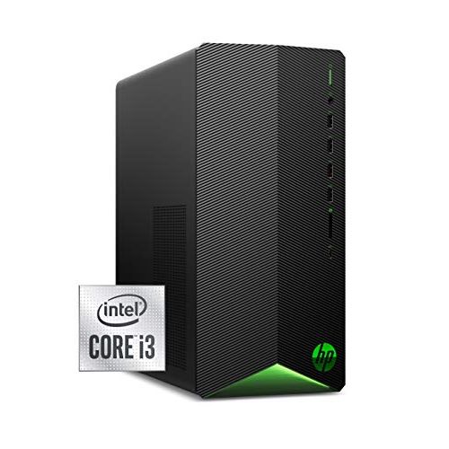 에이치피 HP Pavilion Gaming Desktop, NVIDIA GeForce GTX 1650 Super, Intel Core i3-10100, 8 GB DDR4 RAM, 256 GB PCIe NVMe SSD, Windows 11, USB Mouse and Keyboard, Compact Tower Design (TG01-