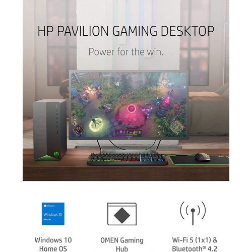 에이치피 2021 Newest HP Pavilion Gaming Desktop Computer, AMD 6-Core Ryzen 5 3500 Processor(Beat i5-9400, Upto 4.1GHz), GeForce GTX 1650 Super 4 GB, 8GB RAM, 256GB PCIe NVMe SSD,Mouse and K