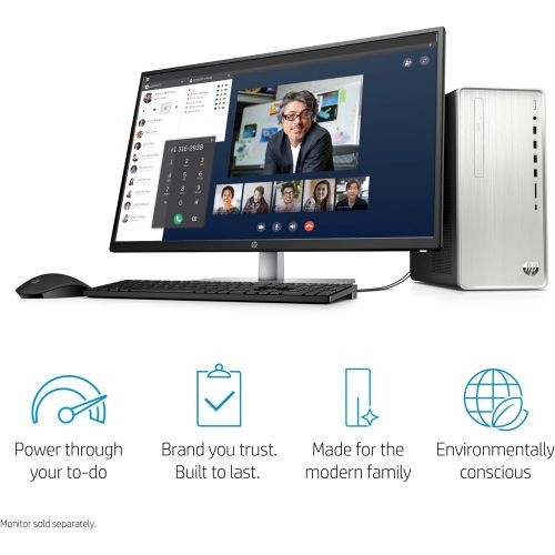 에이치피 HP Pavilion Desktop, 10th Gen Intel Core i3-10100 Processor, 8 GB RAM, 512 GB SSD, Windows 11 (TP01-1030, Silver)