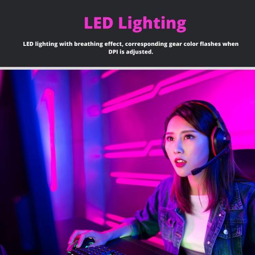 에이치피 HP RGB Wired Gaming Mouse, Adjustable DPI, Programmable Buttons with Breathing Light, Ergonomic Design USB Computer Mice