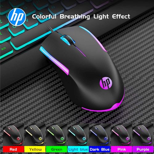 에이치피 HP Wired RGB Gaming Mouse High Performance Mouse with Optical Sensor, 3 Buttons, 7 Color LED for Computer Notebook Laptop Office PC Home