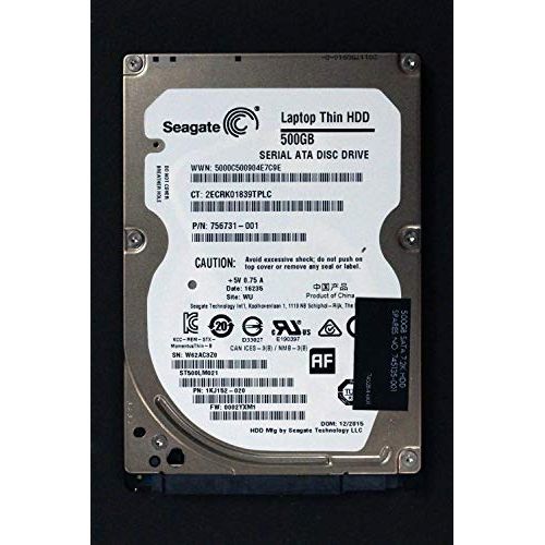 에이치피 HP ST500LM021 500GB 2.5 Thin SATA Hard Drive 756731-001 7200RPM 7mm 1KJ152-020