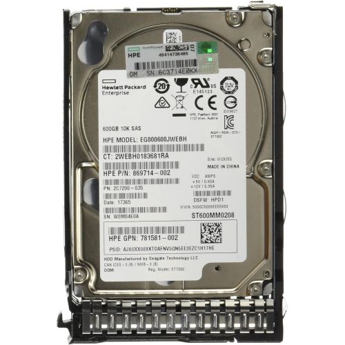 에이치피 HP Hewlett Packard Office 2.5-Inch 600 GB SCSI Hot-Swap Hard Drive 781516-B21 Black