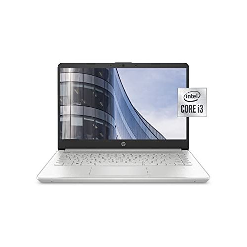 에이치피 HP 14-inch Laptop, Intel Core i3-1005G1, 4 GB RAM, 128 GB SSD Storage, Windows 10 Home in S Mode (14-dq1020nr, Natural Silver)