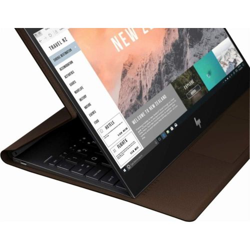 에이치피 HP - Spectre Folio Leather 2-in-1 13.3 Touch-Screen Laptop - Intel Core i7 - 8GB Memory - 256GB Solid State Drive - Cognac Brown