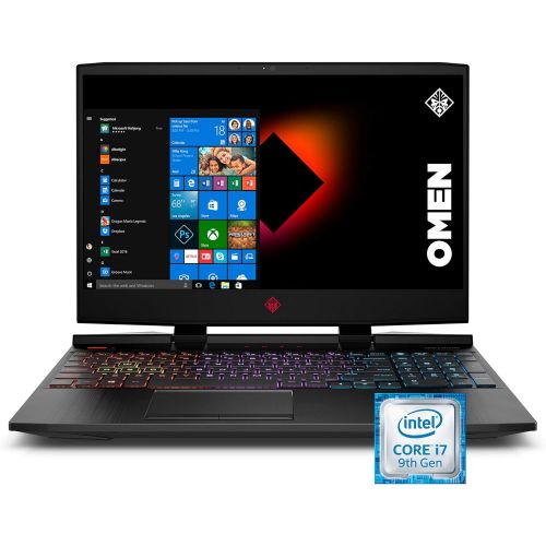 에이치피 OMEN by HP 2019 15-inch Gaming Laptop, 9th Gen Intel i7-9750H, NVIDIA GeForce RTX 2070 with Max-Q (8 GB), 16 GB RAM, 512 GB Solid-State Drive, VR Ready, Windows 10 Home (15-dc1060n