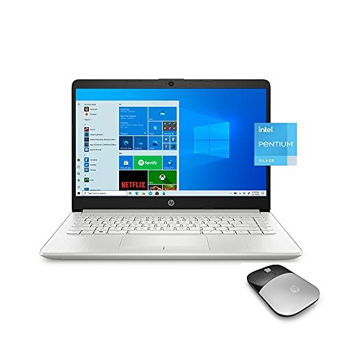 에이치피 Flagship 2019 HP 14 FHD Laptop | Intel Quad-Core Pentium Silver N5000 Up to 2.7Ghz |4GB DDR4 | 64GB eMMC SSD | Office 365 Personal-1yr | Win 10 S| Support up to 256G Micro SD Extra