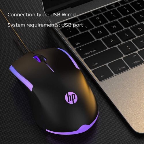 에이치피 HP Wired RGB Gaming Mouse High Performance Mouse with Optical Sensor, 3 Buttons, 7 Color LED for Computer Notebook Laptop Office PC Home