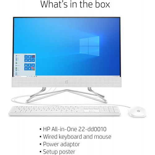 에이치피 [아마존베스트]HP 21.5-Inch All-in-One Computer, AMD A4-9125, 4GB RAM, 1TB Hard Drive, Windows 10 (22-c0010, White)