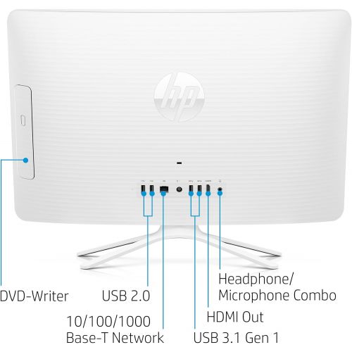 에이치피 [아마존베스트]HP 20-inch All-in-One Computer, Intel Celeron J4005, 4GB RAM, 1TB Hard Drive, Windows 10 (20-c410, White) - 3KZ89AA#ABA