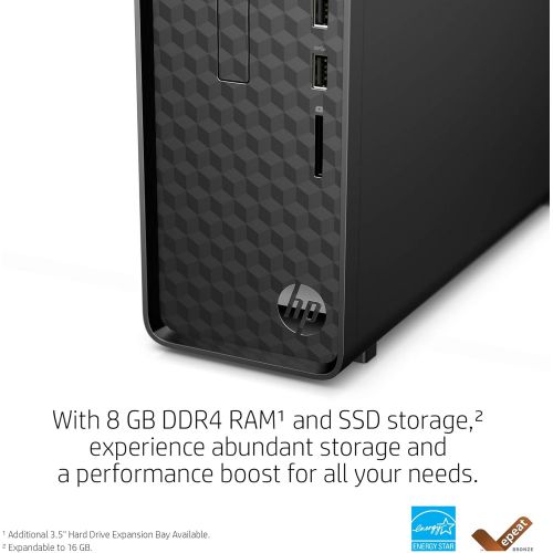 에이치피 [아마존베스트]HP Slim Desktop, AMD Athlon Gold 3150U, 8GB RAM, 256 GB SSD, Windows 10 (S01-aF0020, Black)